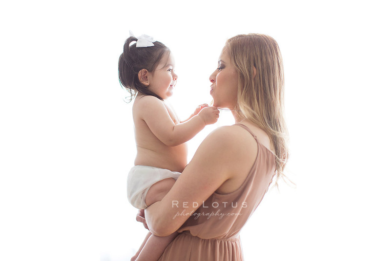 mother and child portrait natural light studio