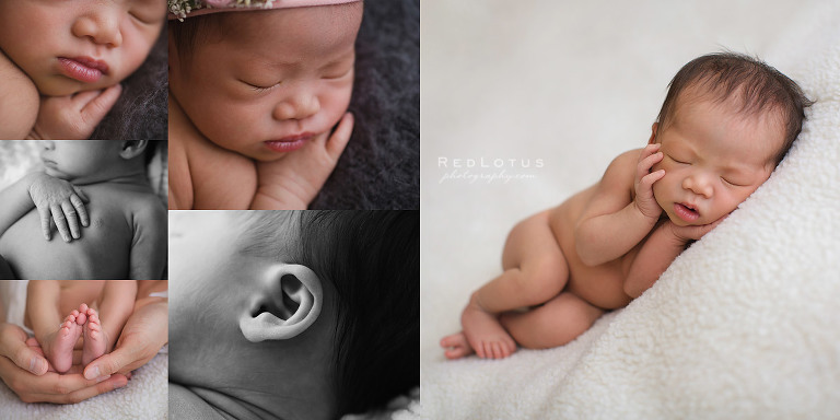 newborn photos baby details fingers toes lips ear eyelashes