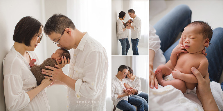 newborn photography in a natural light studio