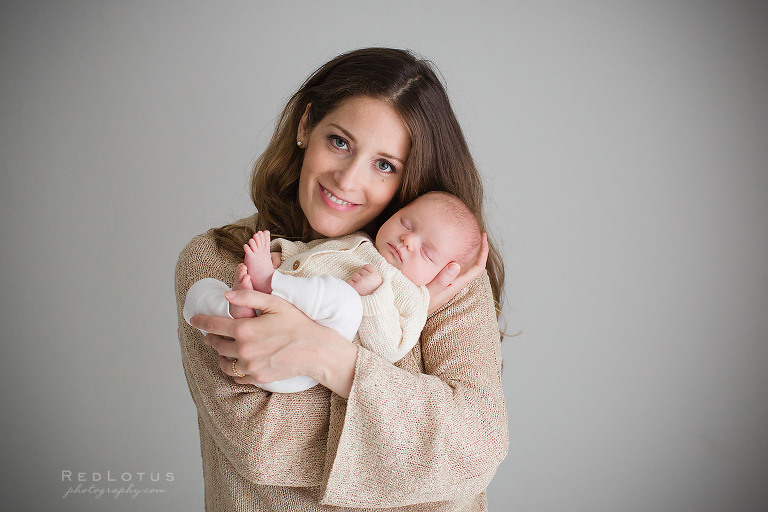newborn photography pose mother and baby
