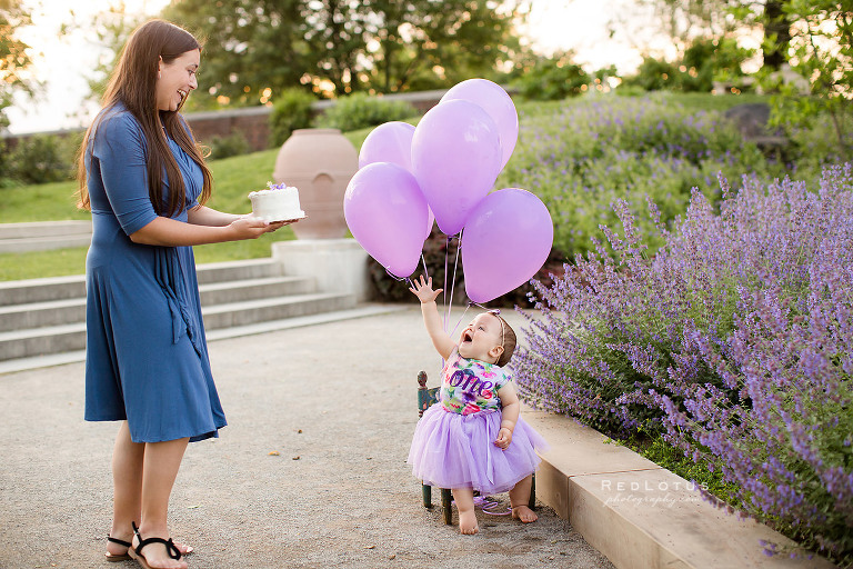cake smash photos one year photo session outdoors Mellon Park