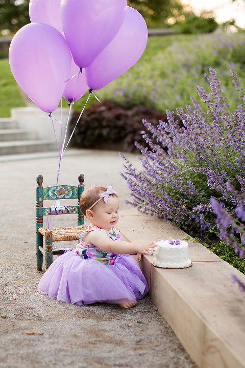 cake smash photos one year photo session outdoors Mellon Park