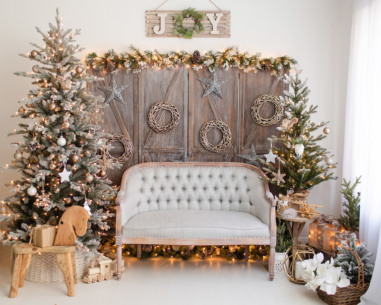 Christmas backdrop photography studio Pittsburgh holiday background Christmas photos holiday photos Santa