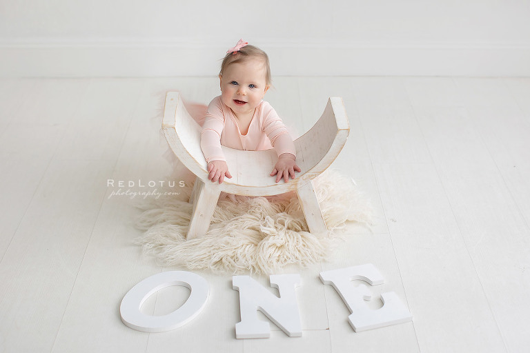 One year old first birthday portrait photos white studio Pittsburgh